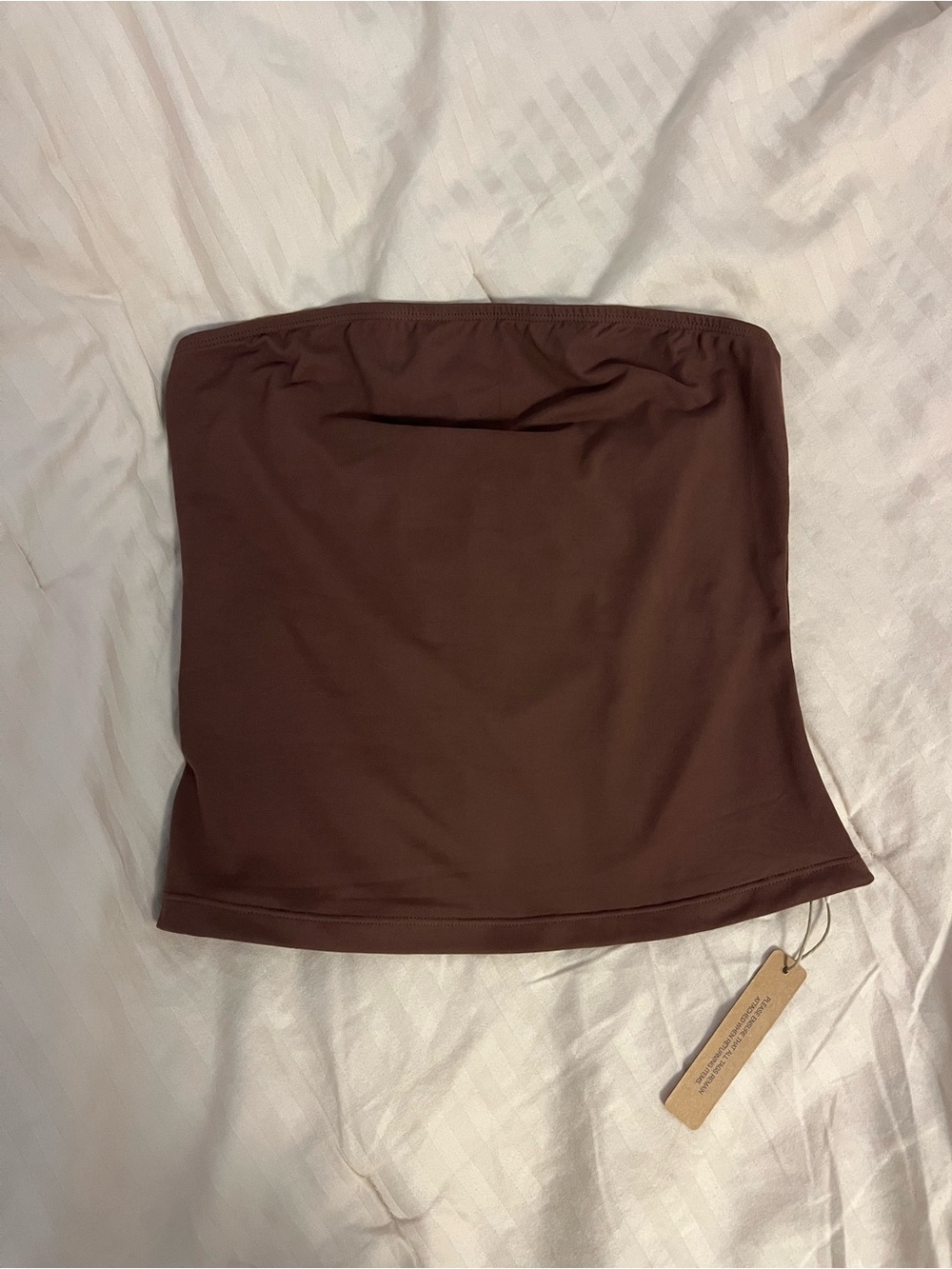 ✨NWT✨Women's Strapless Seamless Bandeau - Brown, S